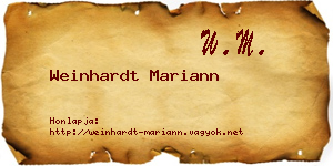 Weinhardt Mariann névjegykártya